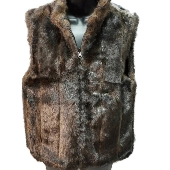 Giacca Sport | Faux Fur Reversible Sport Vest - Picture 2 of 10